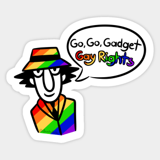 Go, Go, Gay Rights! Sticker